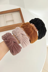 Chestnut Knotted Ribbed Wide Headband Headwear JT's Designer Fashion