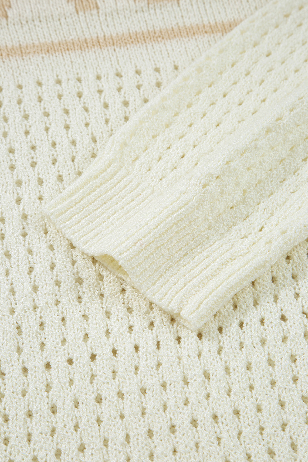 White BEACH Hollow Out Knitted Lightweight Dolman Sweater Sweaters JT's Designer Fashion