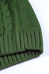 Green Front Pockets Buttons Textured Cardigan Sweaters & Cardigans JT's Designer Fashion