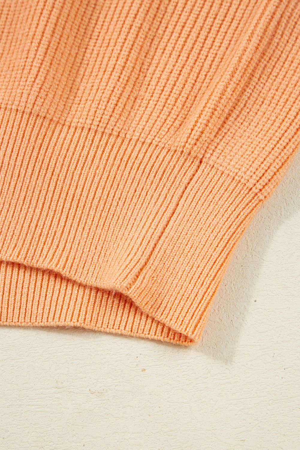 Orange Stripe Colorblock Half Zip Oversize Sweater Sweaters JT's Designer Fashion