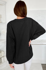 Black Tinsel Game Day Drop Shoulder Graphic Sweatshirt Sweatshirts & Hoodies JT's Designer Fashion