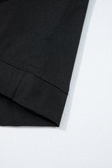 Black Cargo Pocket Elastic Waist Active Casual Skort Casual Shorts JT's Designer Fashion