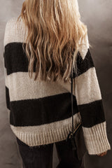 Jet Stream Colorblock Loose Pullover Sweater Sweaters JT's Designer Fashion