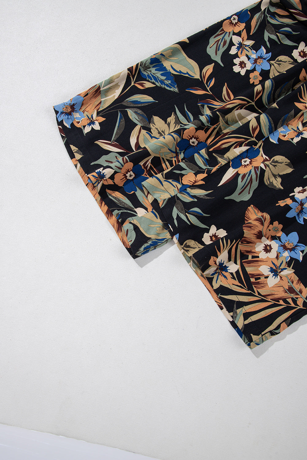 Multicolour Floral Shirred High Waist Wide Leg Pants with Tie Pants & Culotte JT's Designer Fashion