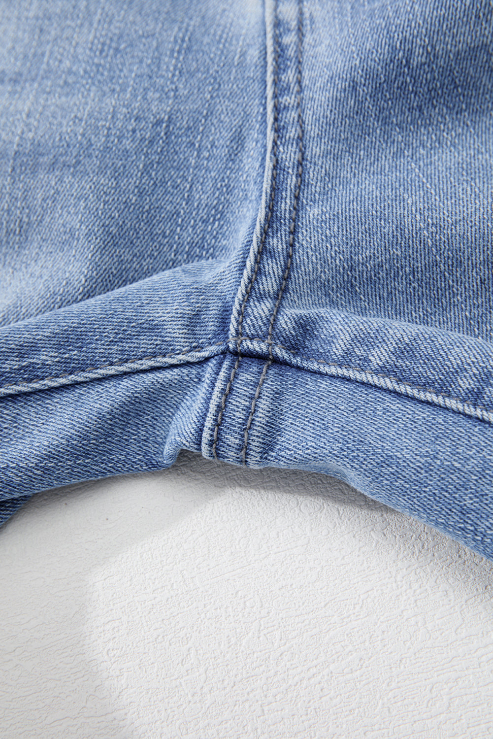 Beau Blue Mineral Wash Raw Hem High Waist Flared Jeans Jeans JT's Designer Fashion