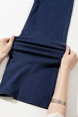 Sail Blue Medium Wash Straight Leg Loose Casual Jeans Jeans JT's Designer Fashion