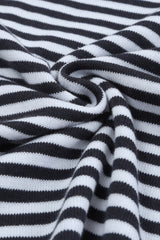 Contrast Trimmed Striped Drop Shoulder Sweater Sweaters & Cardigans JT's Designer Fashion