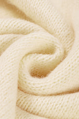 White Wavy Striped Pointelle Bishop Sleeve Sweater Sweaters & Cardigans JT's Designer Fashion