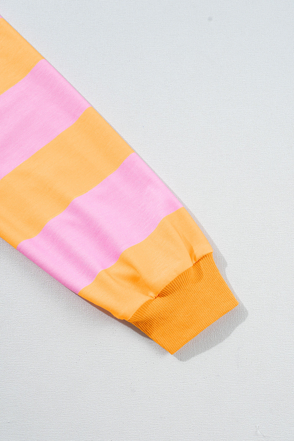 Yellow Stripe Color Block Polo Collar Sweatshirt Sweatshirts & Hoodies JT's Designer Fashion