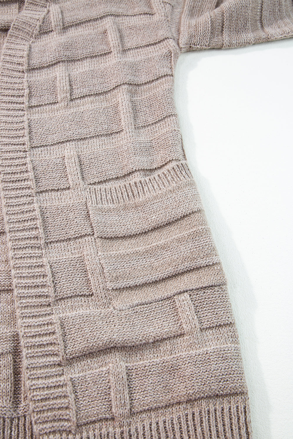 Delicacy Textured Knit Open Front Chic Cardigan with Pockets Cardigans JT's Designer Fashion