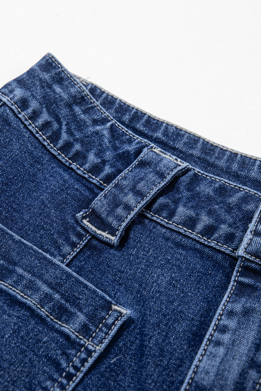 Sail Blue Wide Leg Pocketed High Waist Jeans Jeans JT's Designer Fashion