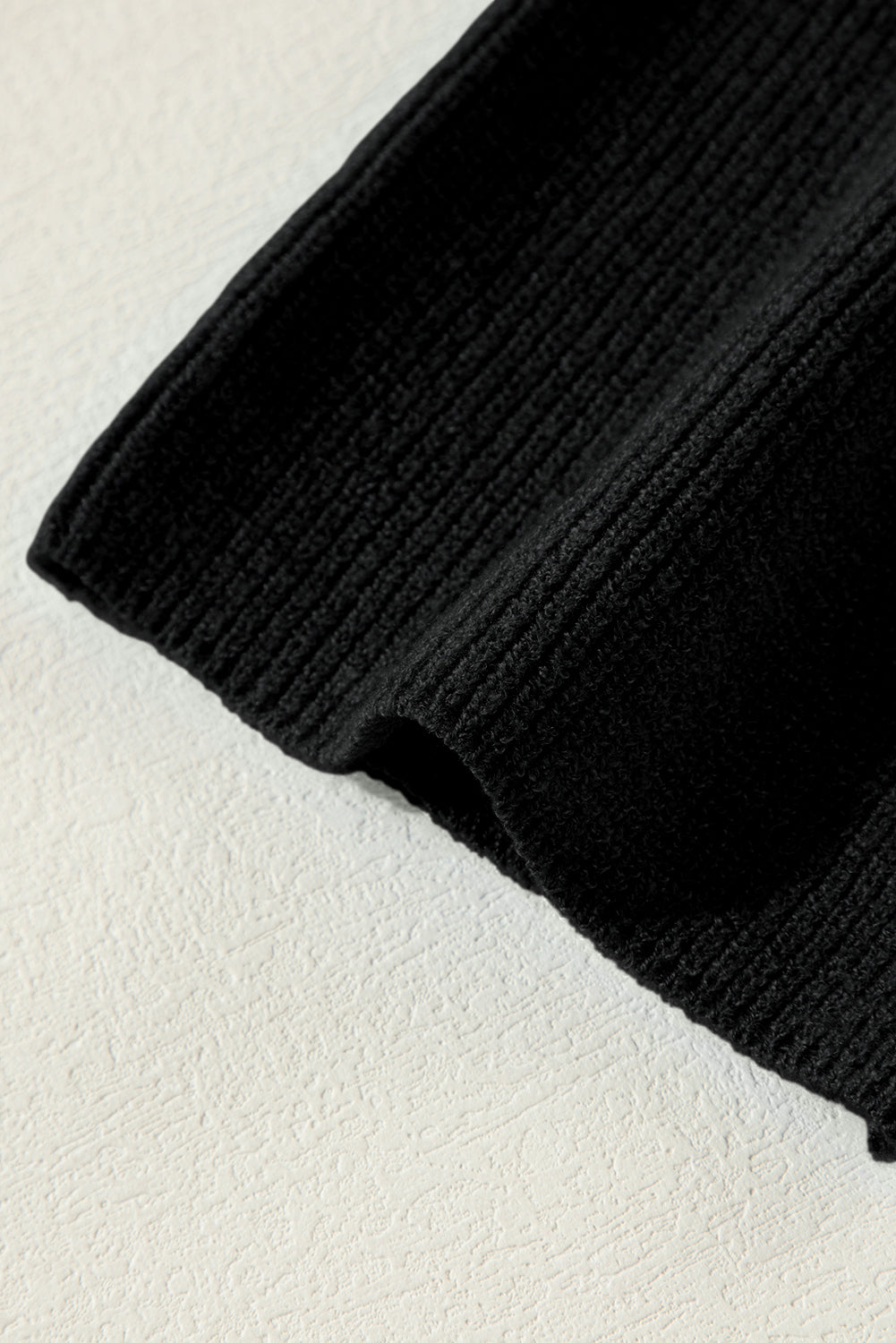 Black Lightweight Ribbed Knit Button Front V Neck Cardigan Cardigans JT's Designer Fashion