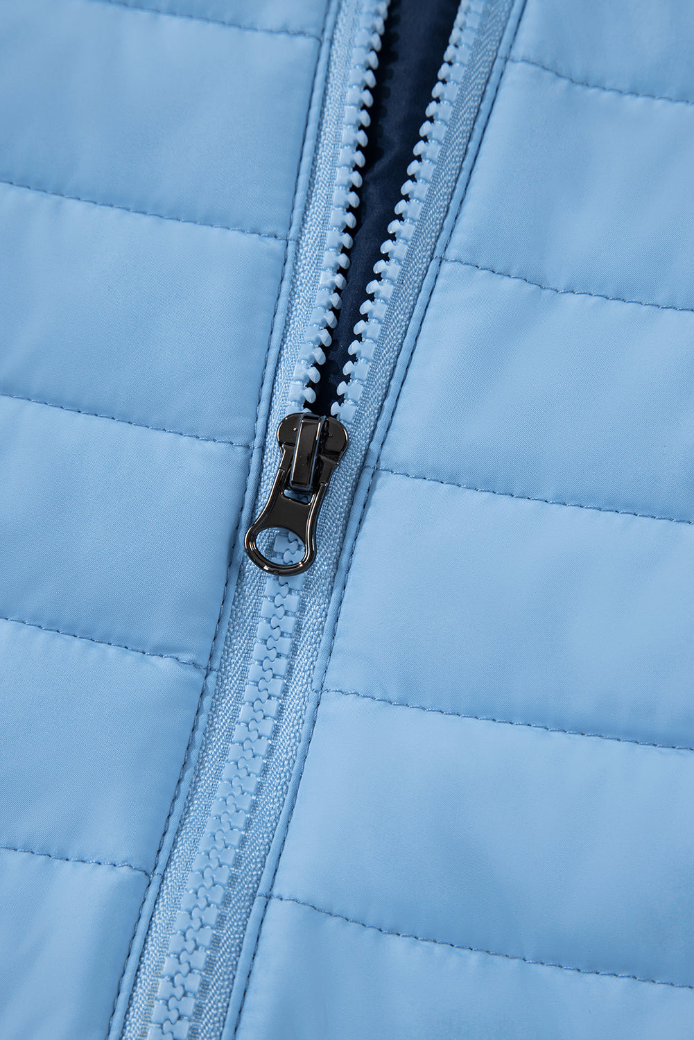 Myosotis Solid Color Quilted Zip-up Puffer Jacket Jackets JT's Designer Fashion