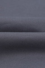 Gray Lapel Collar Button Fleece Jacket Jackets JT's Designer Fashion