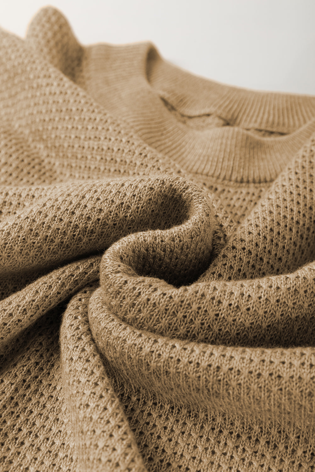 Straw Yellow Brushed Knit Casual Fitted Sweater Sweaters JT's Designer Fashion