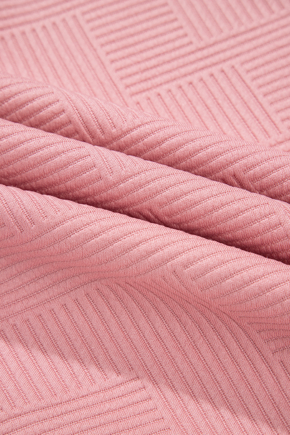 Pink Textured Colorblock Patchwork Tee Two Piece Shorts Set Short Sets JT's Designer Fashion