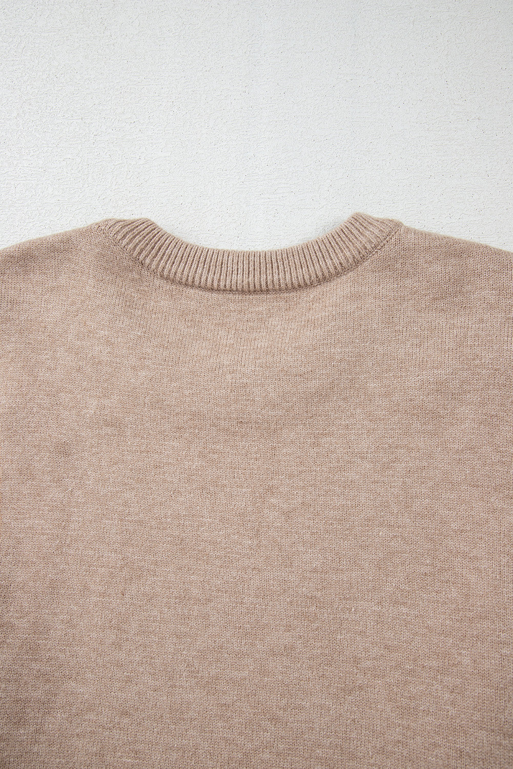 Smoke Gray Pearled Drop Shoulder Plus Size Sweater Plus Size Sweaters & Cardigans JT's Designer Fashion