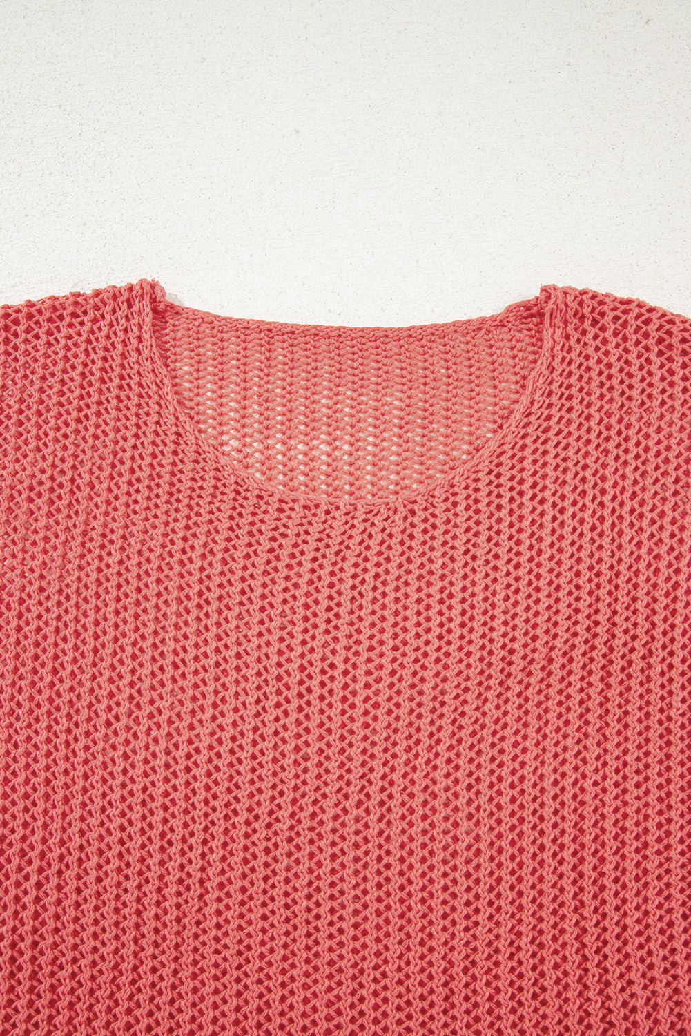 Coral Crochet Hollow-out Jumper Top Sweater Sweaters JT's Designer Fashion