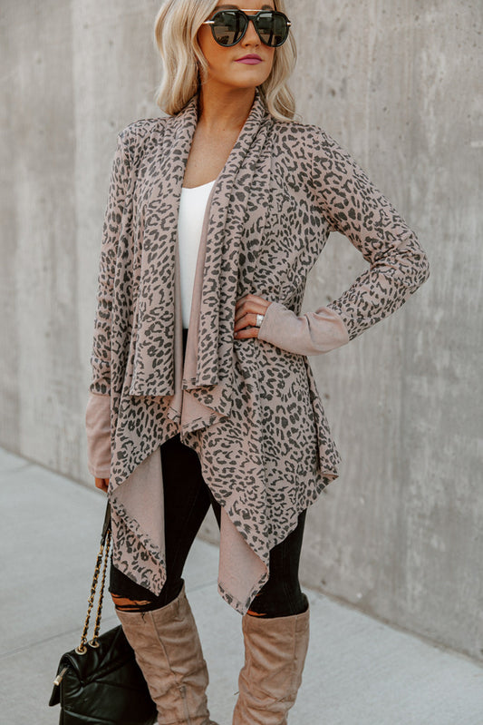 Leopard Open Front Cardigan Sweaters & Cardigans JT's Designer Fashion