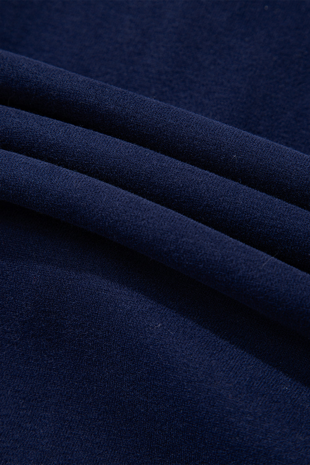 Navy Blue Solid Color Fleece Lined Zip up Hoodie Sweatshirts & Hoodies JT's Designer Fashion