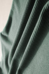 Mist Green Waffle Knit Patched Pocket Tank and Drawstring Shorts Set Short Sets JT's Designer Fashion