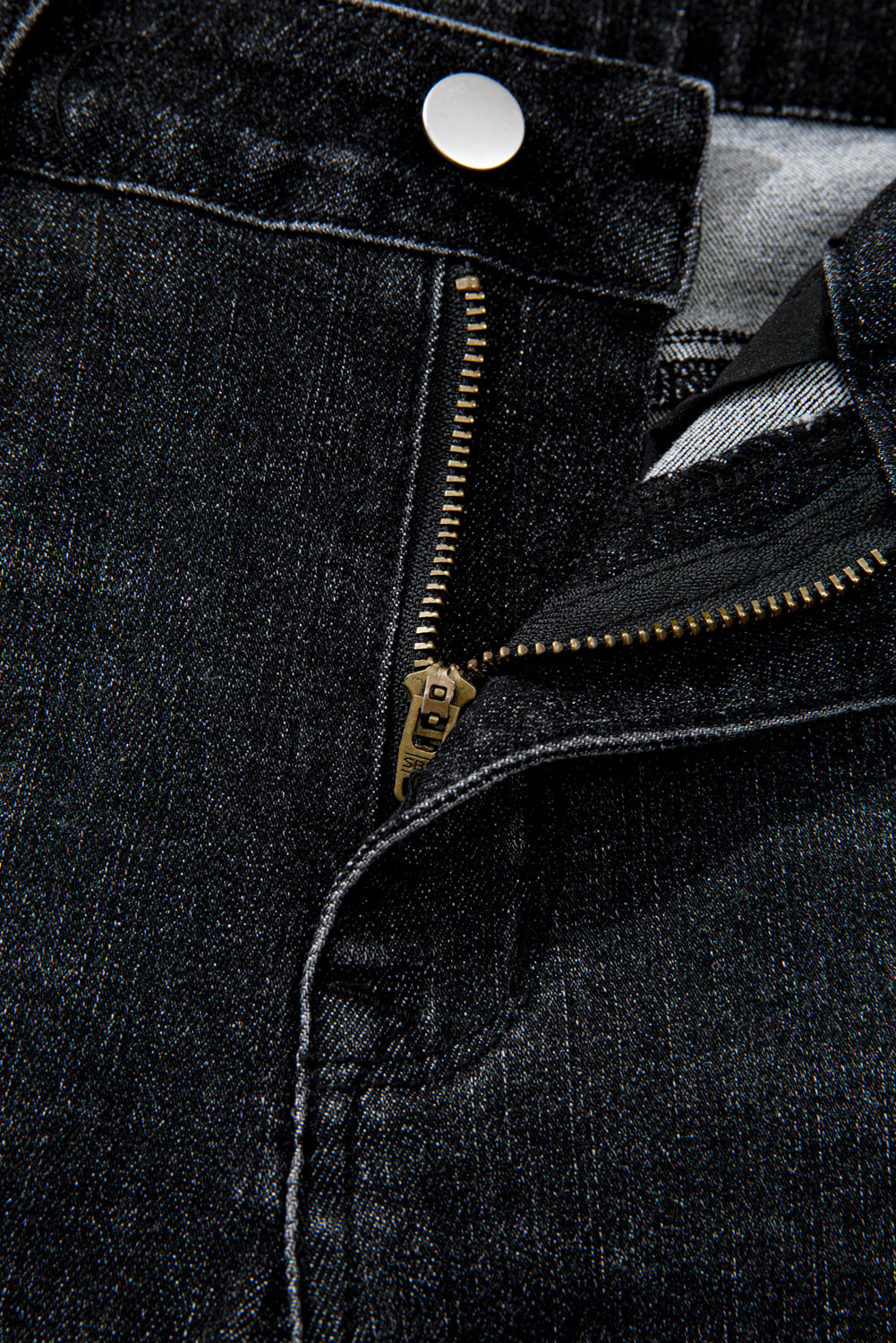 Carbon Grey Mineral Wash Raw Hem High Waist Flared Jeans Jeans JT's Designer Fashion