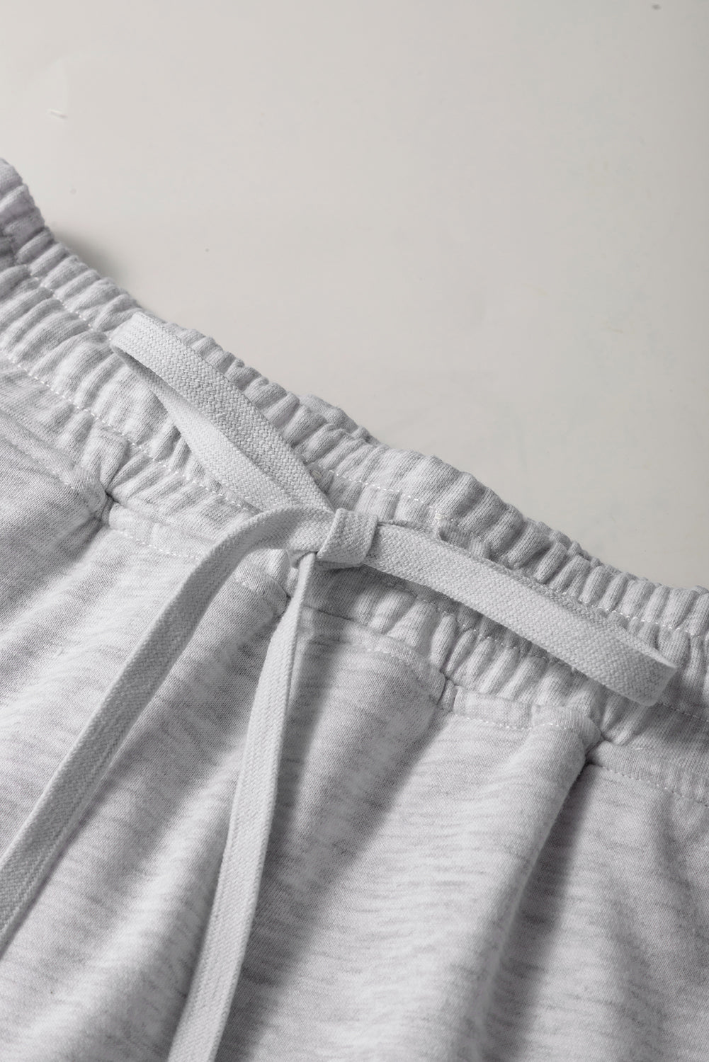 Light Grey French Terry Drawstring Mini Skort with Pockets Skirts & Petticoat JT's Designer Fashion