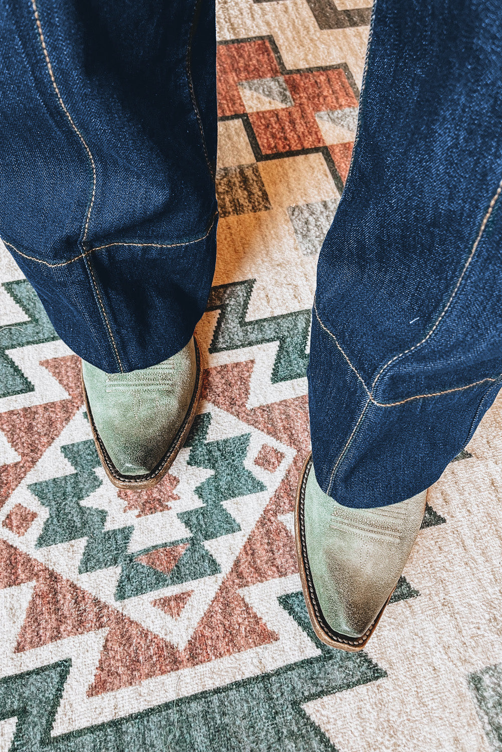 Sail Blue Center Seam Deep Wash Straight Jeans Jeans JT's Designer Fashion