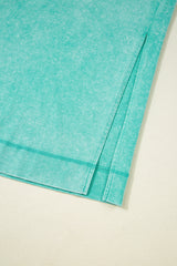 Clearly Aqua Mineral Wash Pocketed T-shirt Long Dress T Shirt Dresses JT's Designer Fashion