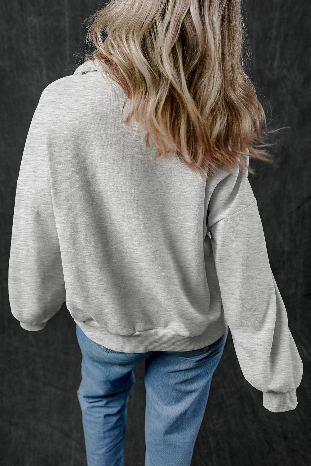 Light Grey Zip-up Stand Neck Kangaroo Pocket Sweatshirt Sweatshirts & Hoodies JT's Designer Fashion