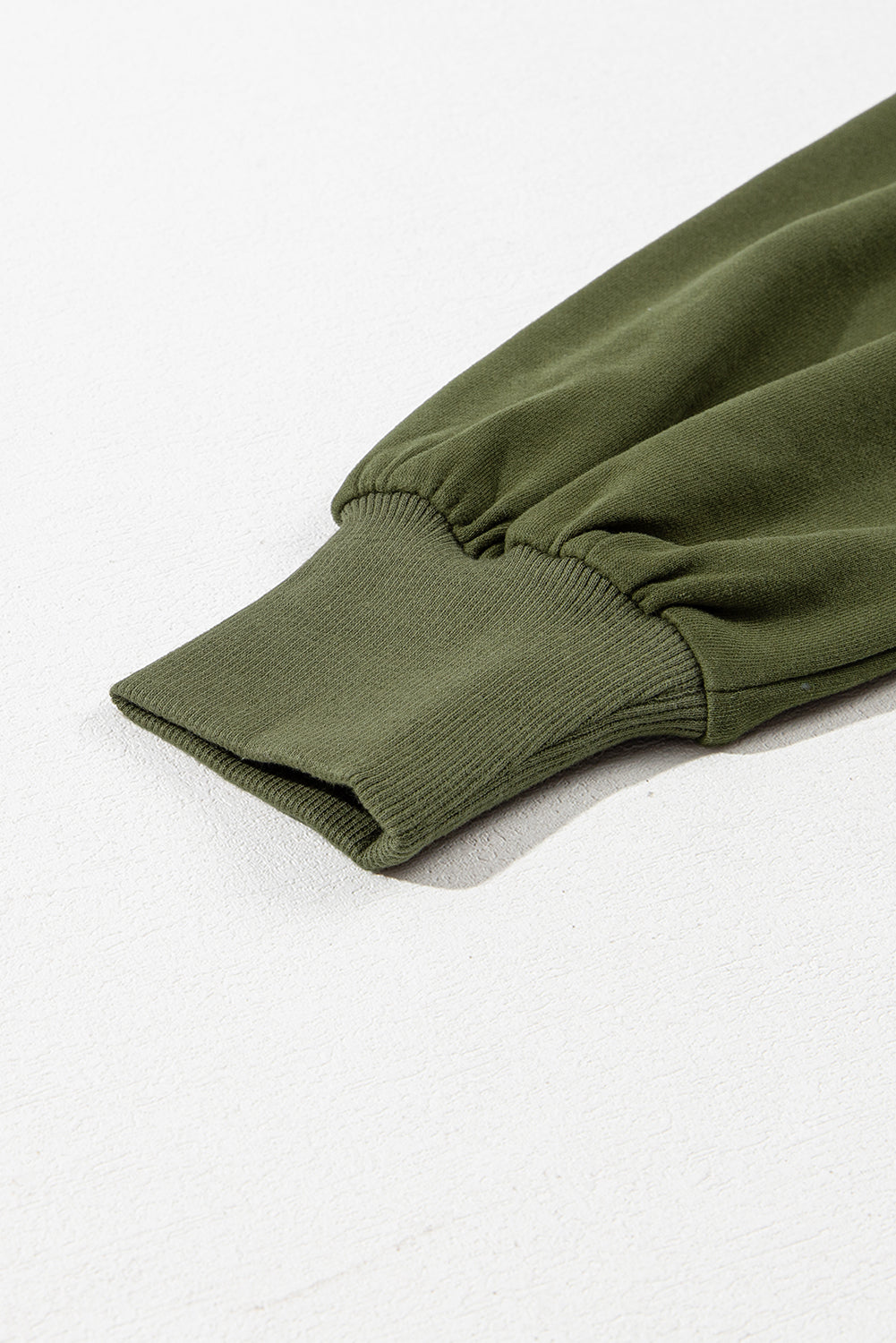Moss Green Solid Kangaroo Pocket Half Zipper Oversized Hoodie Sweatshirts & Hoodies JT's Designer Fashion