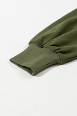 Moss Green Solid Kangaroo Pocket Half Zipper Oversized Hoodie Sweatshirts & Hoodies JT's Designer Fashion
