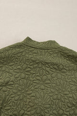 Jungle Green Floral Quilted Jacket Jackets JT's Designer Fashion