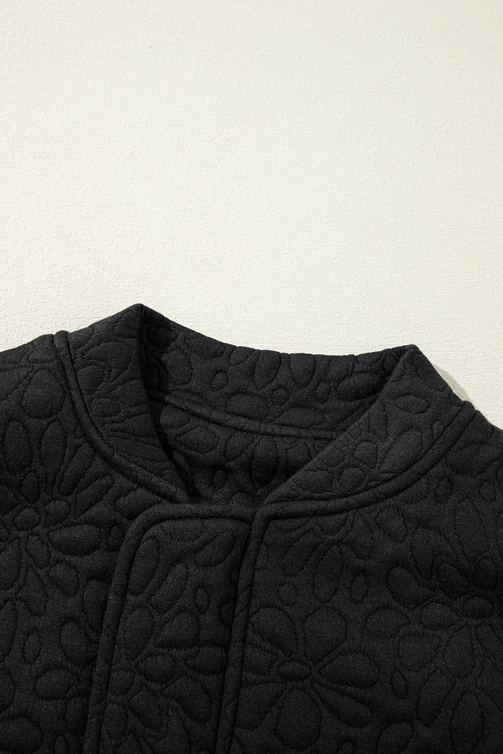 Black Floral Quilted Jacket Jackets JT's Designer Fashion