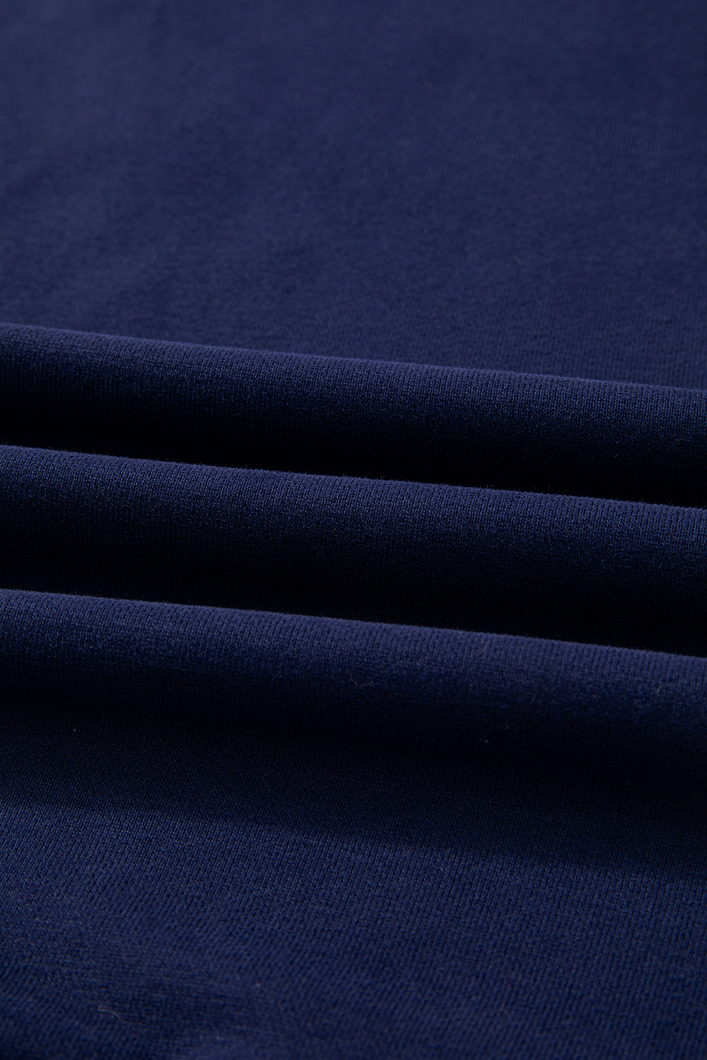 Navy Blue Solid O Neck High Low Hem Pullover Sweatshirt Sweatshirts & Hoodies JT's Designer Fashion
