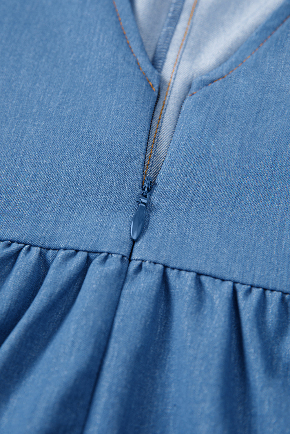 Myosotis Square Neck Pleated Waist V Cut Backless Tied Fit and Flare Dress JT's Designer Fashion