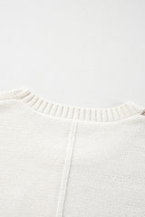 Vineyard Green Colorblock Patched Pocket Drop Shoulder Sweater Sweaters JT's Designer Fashion