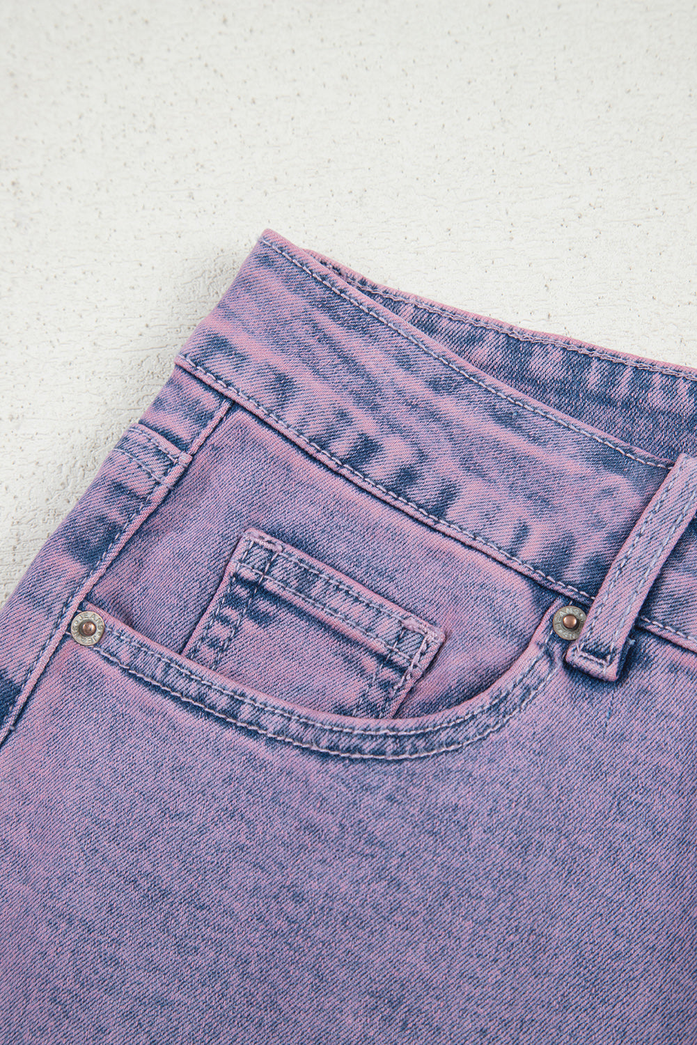 Orchid Petal Vintage Wash Frayed Hem Ankle-length Jeans Jeans JT's Designer Fashion