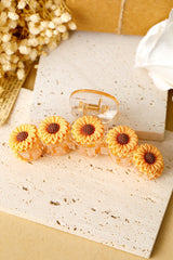 Jurassic Gold Sunflower Decor Plastic Resin Claw Clip Headwear JT's Designer Fashion