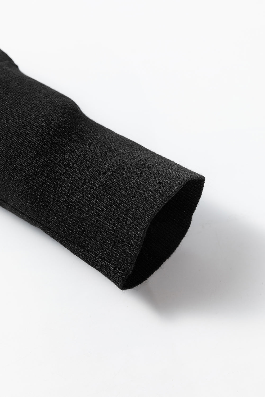Black Solid Color Slim Fit Lightweight Crew Neck Sweater Sweaters JT's Designer Fashion