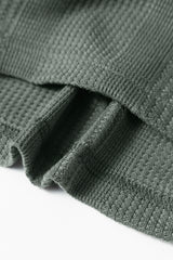 Duffel Green Solid Color Ribbed Ruffle Tank Top and Pants Set Pant Sets JT's Designer Fashion