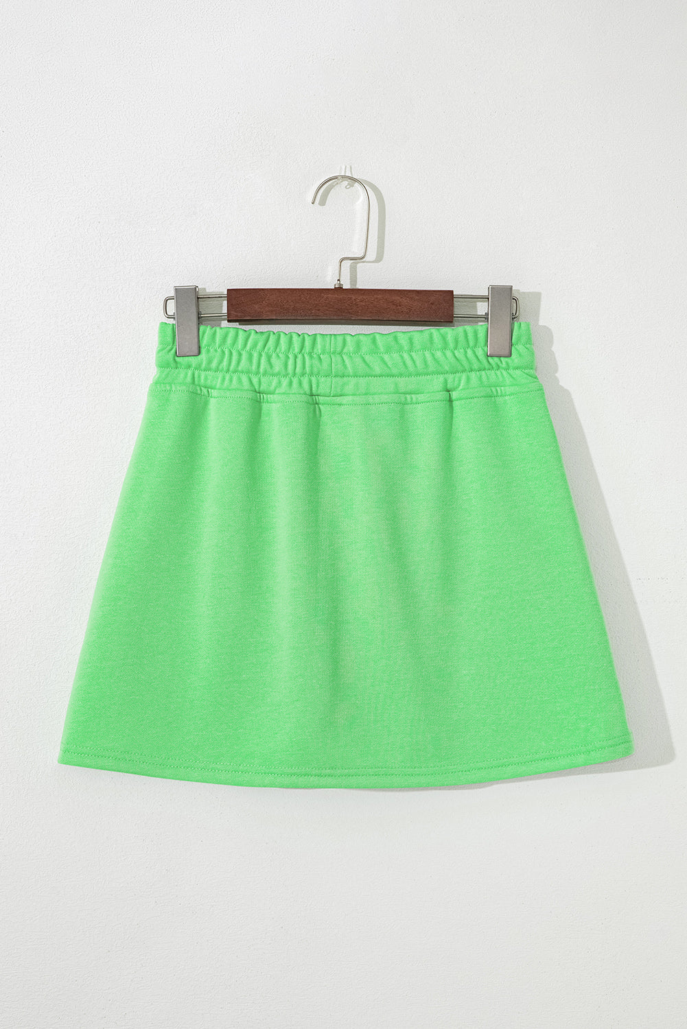 Light Green French Terry Drawstring Mini Skort with Pockets Skirts & Petticoat JT's Designer Fashion