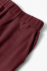 Red Dahlia Solid Color Ribbed Ruffle Tank Top and Pants Set Pant Sets JT's Designer Fashion