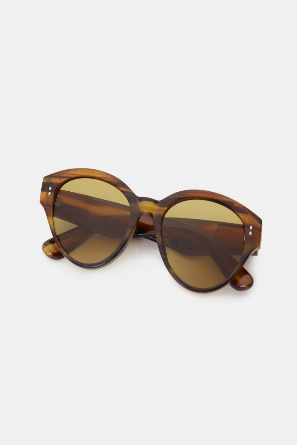 Polycarbonate Frame Cat-Eye Sunglasses Brown One Size Home Accessories JT's Designer Fashion