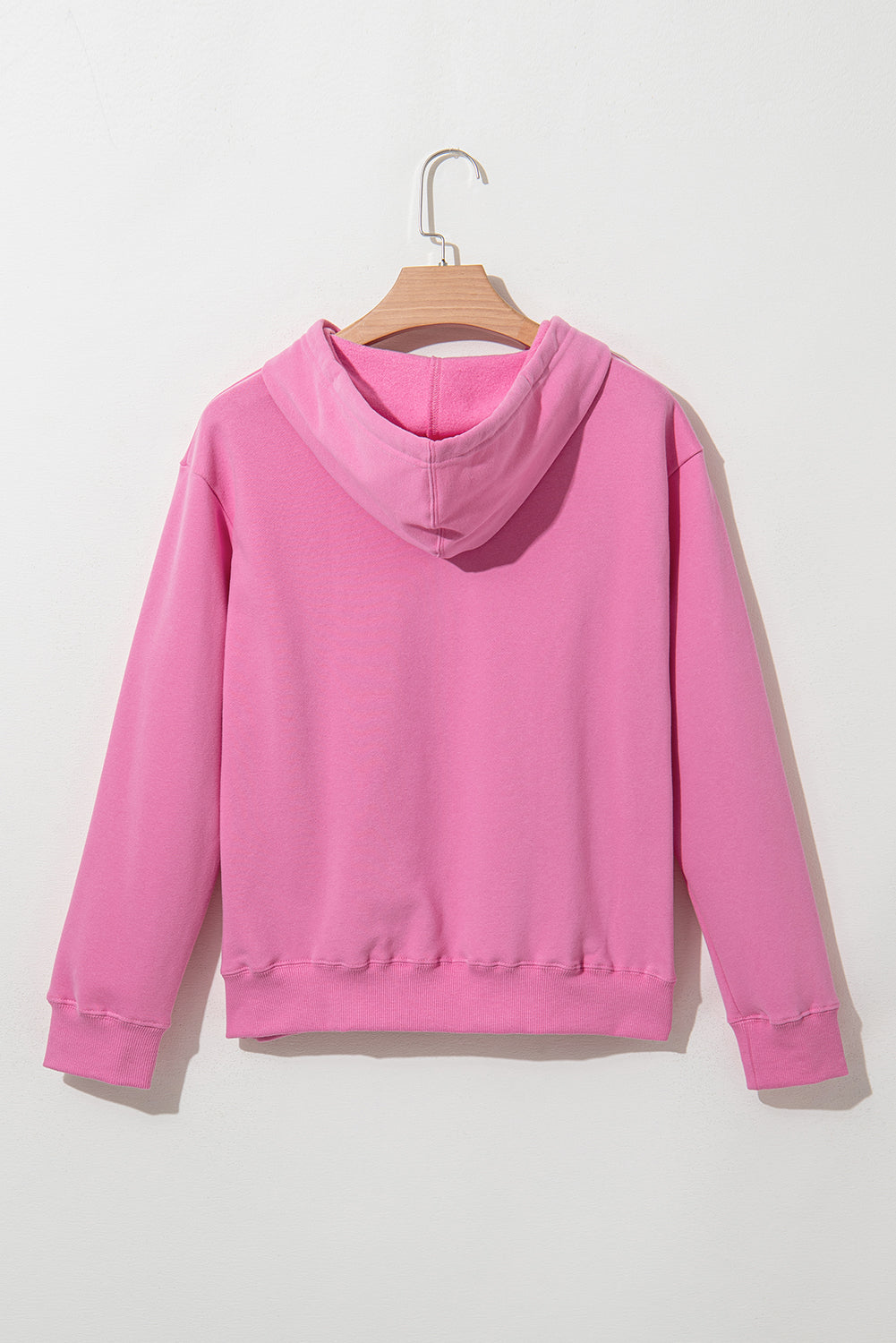Bonbon Solid Color Fleece Lined Drawstring Hoodie with Pocket Sweatshirts & Hoodies JT's Designer Fashion