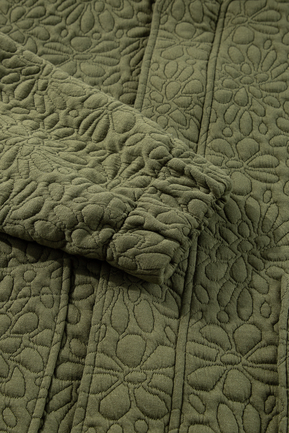 Jungle Green Floral Quilted Jacket Jackets JT's Designer Fashion