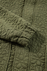 Jungle Green Floral Quilted Jacket Jackets JT's Designer Fashion