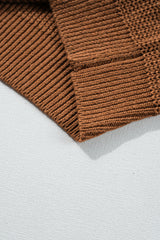 Chestnut Beaded Drop Shoulder Round Neck Sweater Sweaters JT's Designer Fashion