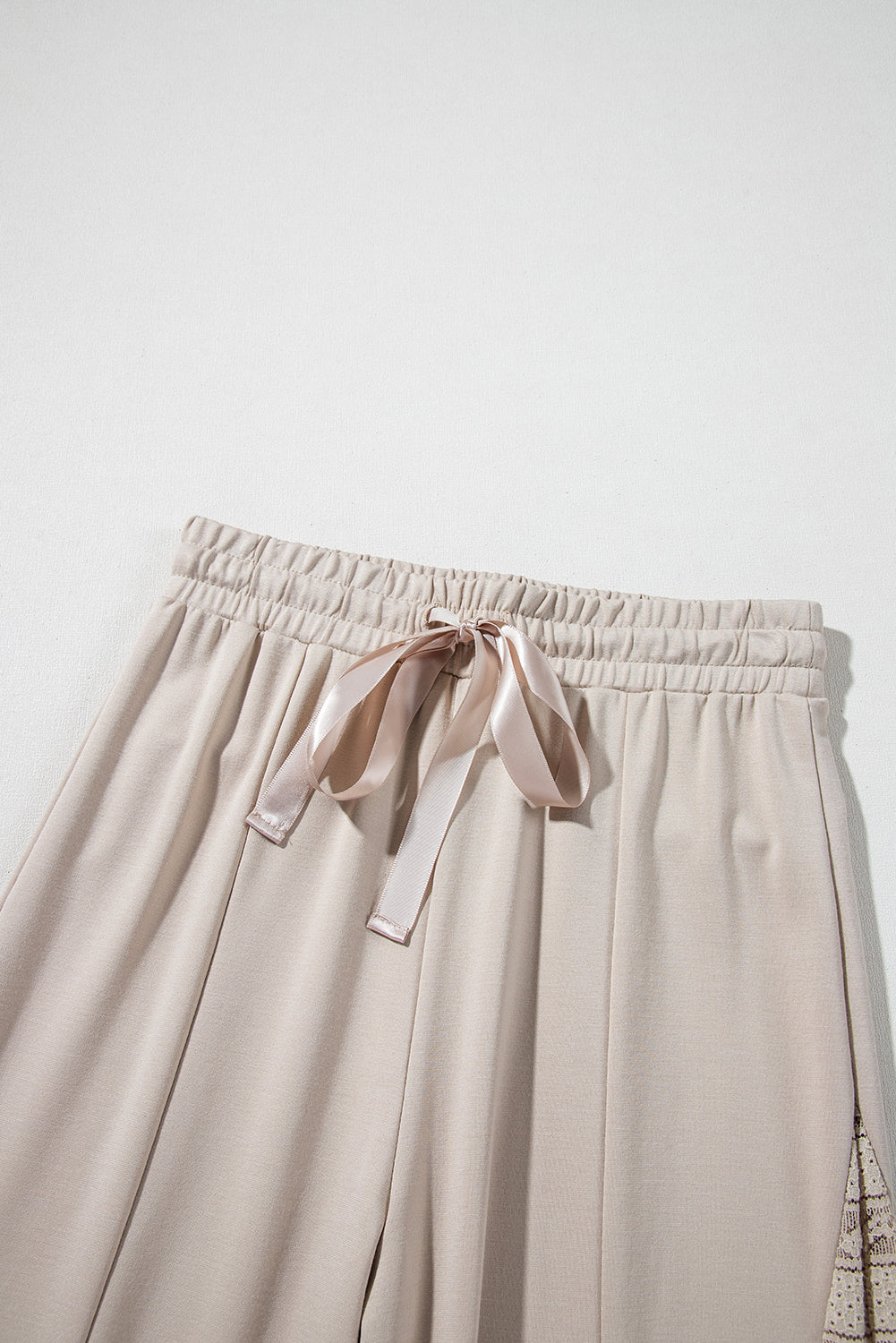 Smoke Gray Boho Lace Patchwork Wide Leg High Waist Pants Pants & Culotte JT's Designer Fashion