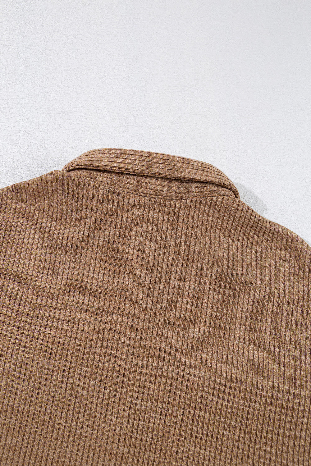 Dark Khaki Solid Color Corduroy Buttoned Long Sleeve Shacket Jackets JT's Designer Fashion